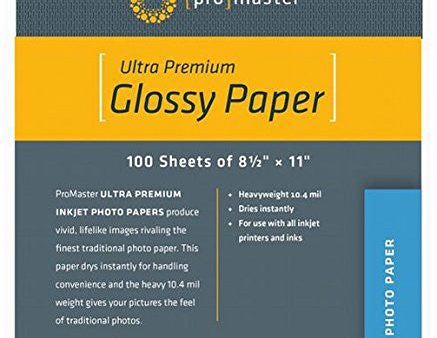 ProMaster Ultra Premium Glossy Paper - 8 1 2 x11  - 100 Sheets Sale