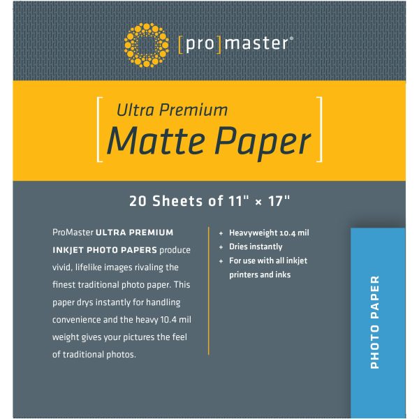 ProMaster Ultra Premium Matte Paper - 11 x17  - 20 Sheets Online Hot Sale