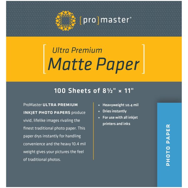 ProMaster Ultra Premium Matte Paper - 8 1 2 x11  - 100 Sheets Online Hot Sale