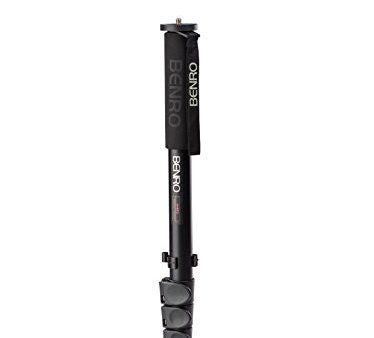 Benro A48FD Monopod with 3-Leg Locking Base, 4 Leg Sections, Flip Lock Leg Release (Black) For Discount