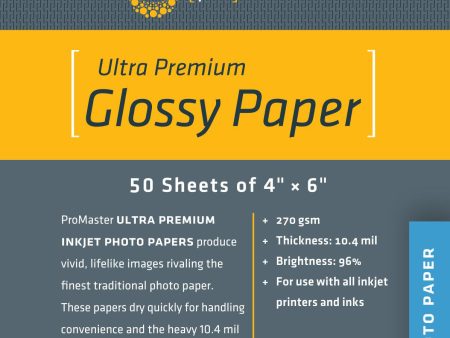 ProMaster Ultra Premium Glossy Paper - 4 x6  - 50 Sheets Cheap