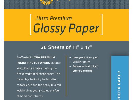 ProMaster Ultra Premium Glossy Paper - 11 x17  - 20 Sheets For Cheap