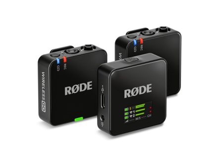 RODE Wireless GO (Gen 3) 2-Person Compact Digital Wireless Microphone System Recorder (2.4 GHz, Black) Supply