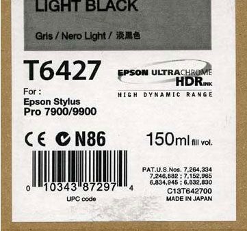 Epson T642700 7900 7890 9890 9900 Ultrachrome HDR Ink 150ml Light Black on Sale