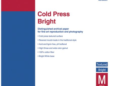 Epson Cold Press Bright Textured Paper 8.5x11” (25) Supply