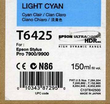 Epson T642500 7900 7890 9890 9900 Ultrachrome HDR Ink 150ml Light Cyan on Sale