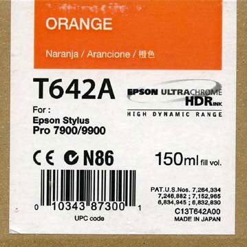 Epson T642A00 7900 9900 Ultrachrome HDR Ink 150ml Orange Cheap