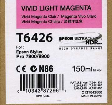 Epson T642600 7900 7890 9890 9900 Ultrachrome HDR Ink 150ml Vivid Light Magenta Online now