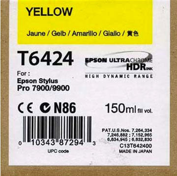 Epson T642400 7900 7890 9890 9900 Ultrachrome HDR Ink 150ml Yellow Discount