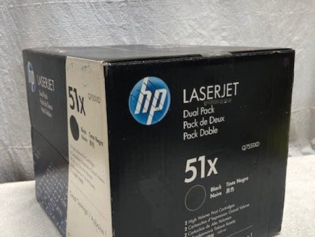 HP Q7551XD ( Q7551X * 2 )  HP 51XD High Yield Toner Cartridge Black M3027MFP M3035MFP P3005 P3005D P3005DN P3005X For Sale