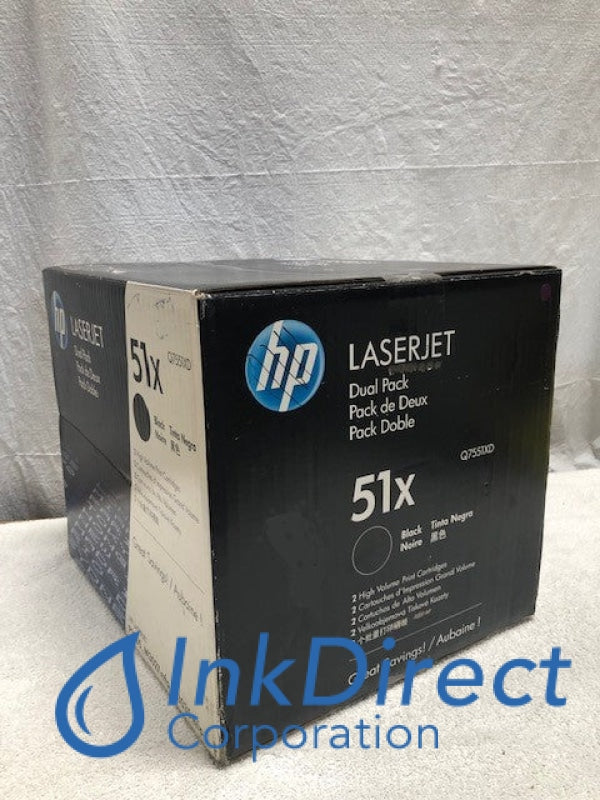 HP Q7551XD ( Q7551X * 2 )  HP 51XD High Yield Toner Cartridge Black M3027MFP M3035MFP P3005 P3005D P3005DN P3005X For Sale